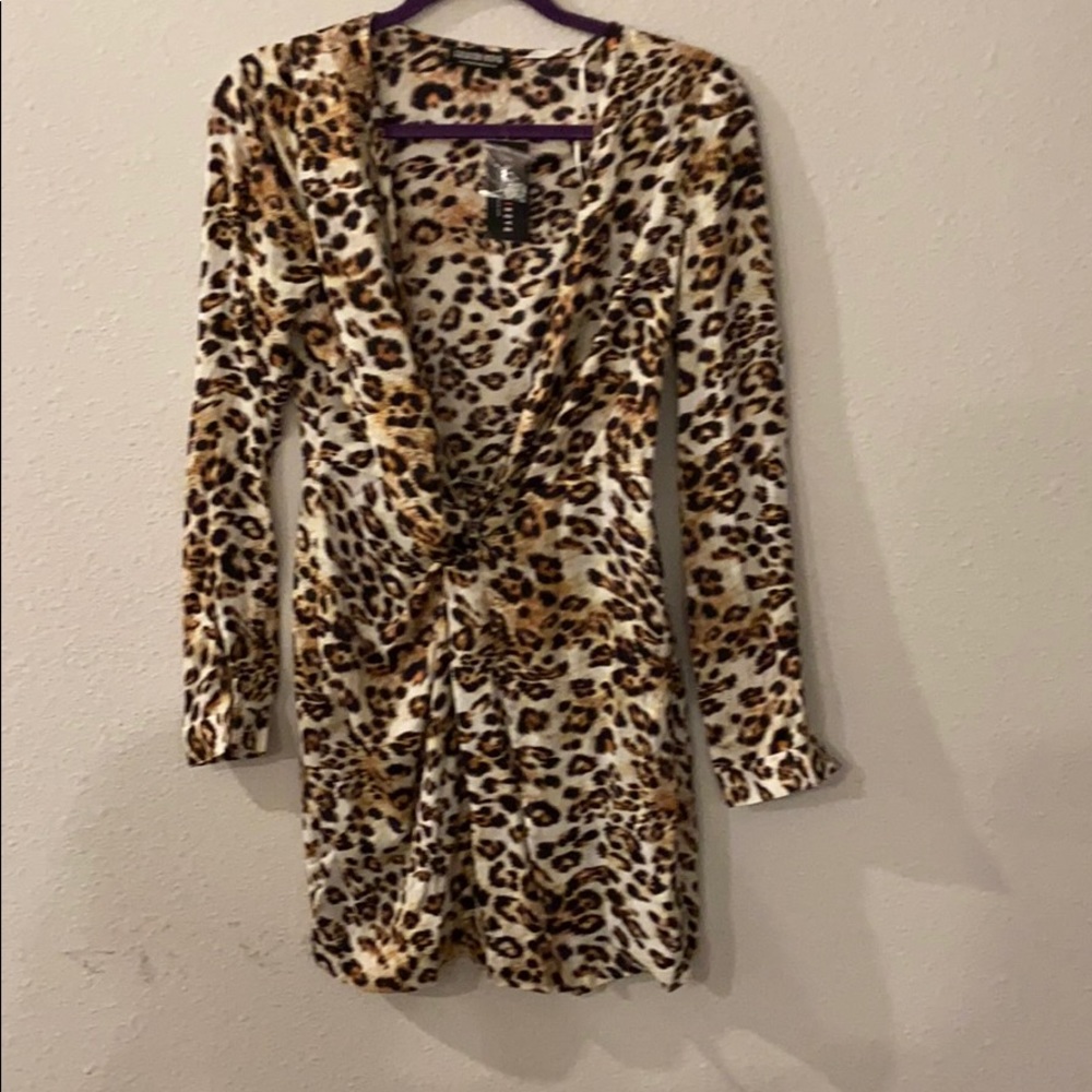 Animal print mini dress